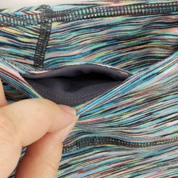 Zella Live-In Mutli-Color Space Dye Athletic Vented Calf Crop Yoga Legging Sz Sm - Picture 5 of 7